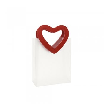 SACOLA LILLE ALÇA CORAÇÃO . 23cmX8cmX16cm 10 PEÇAS .