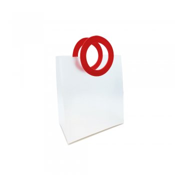 SACOLA LILLE ALÇA REDONDA . 23cm x 8cm x 16cm Pacote 10 Peças VERMELHA