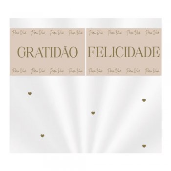 SACO TRANSPARENTE DECORADO ESSÊNCIA 50cm x 69cm Pacote 25 Peças NUDE