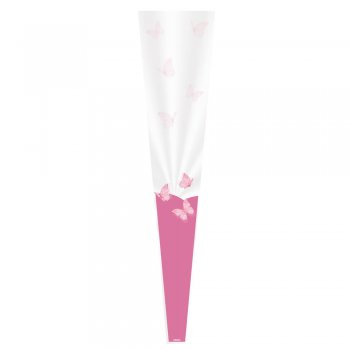 BOTÃO CONE  DECORADO BUTTERFLY 12cm x 3cm x 50cm Pacote 100 Peças .
