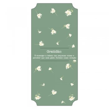 CARD PARA FLORES . DAISY 14,5cmX32cm 6 PEÇAS .