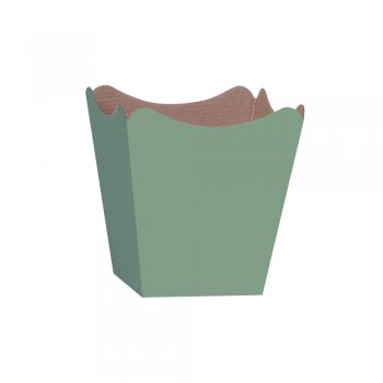 CACHEPOT PAPER . LISO Pote 11 (11cm x 11cm x 9cm) Pacote 10 Peças VERDE SÁLVIA