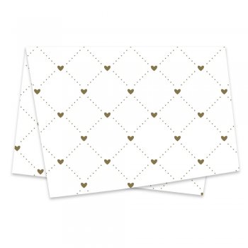 SUJINHO 49X69CM BRANCO/OURO HEART PCT C/50 FLS