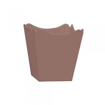 CACHEPOT PAPER . LISO Pote 11 (11cm x 11cm x 9cm) Pacote 10 Peças MOCHA