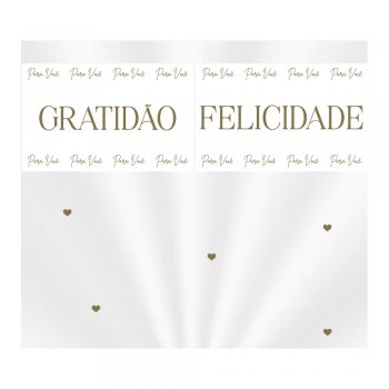 SACO TRANSPARENTE DECORADO ESSÊNCIA 60cm x 89cm Pacote 25 Peças BRANCO