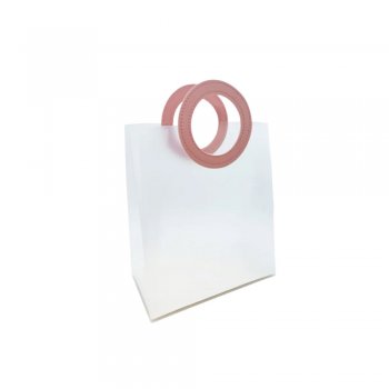 SACOLA LILLE ALÇA REDONDA . 20cmX10cmX23cm 10 PEÇAS ROSA