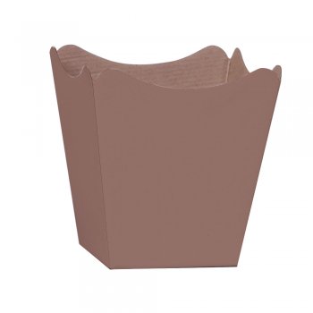 CACHEPOT PAPER . LISO Pote 15 (16cm x 17cm x 11cm) Pacote 10 Peças MOCHA