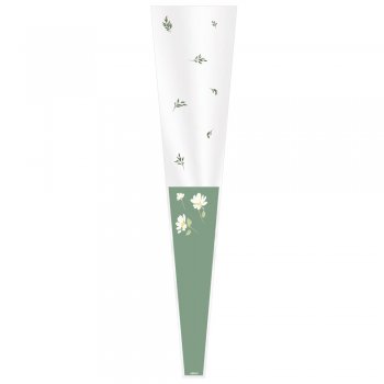 BOTÃO CONE  DECORADO DAISY 12cm x 3cm x 50cm Pacote 100 Peças .