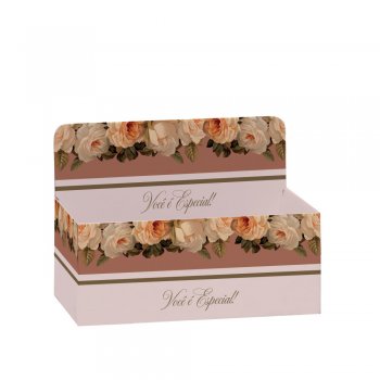 CACHEPOT PAPER HOT STAMPING RETANGULAR ALTO GIULLIA 24cm x 15cm x 10cm x 17cm Pacote 5 Peças .