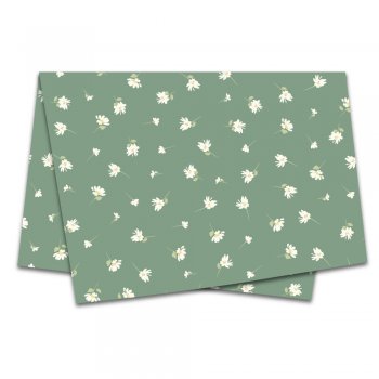 PAPEL DE SEDA DECORADO DAISY 50cm x 70cm Pacote 50 Folhas .