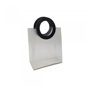 SACOLA LILLE ALÇA COURINO 18,5cm x 8cm x 16cm Pacote 10 Peças PRETO