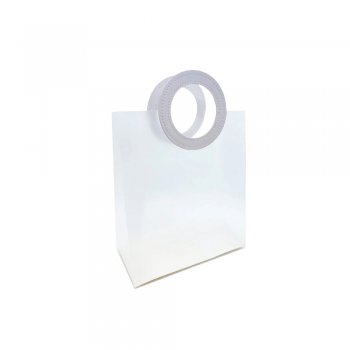 SACOLA LILLE ALÇA COURINO 18,5cmX8cmX16cm 10 PEÇAS BRANCO