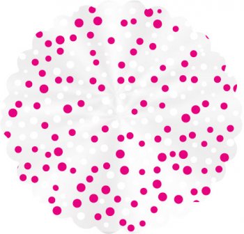 FUNDO PARA DOCE DECORADO POÁ Ø 7cm Pacote 100 Folhas BRANCO / PINK