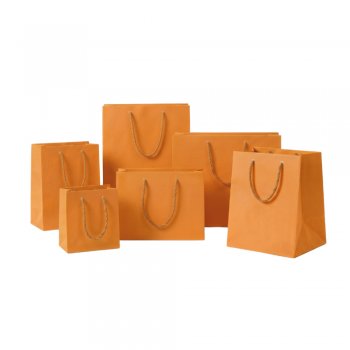SACOLA LUXO SOFT TOUCH 26cm X 12cm X 32cm LARANJA 01un