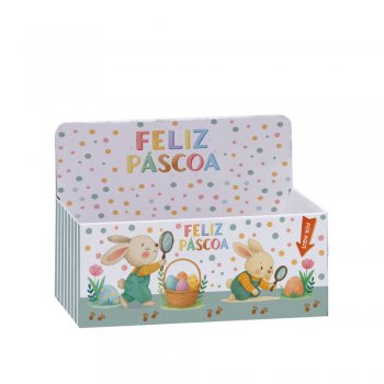CACHEPOT PAPER RETANGULAR ALTO CAÇA AOS OVOS 24cm x 15cm x 10cm x 17cm Pacote 5 Peças .