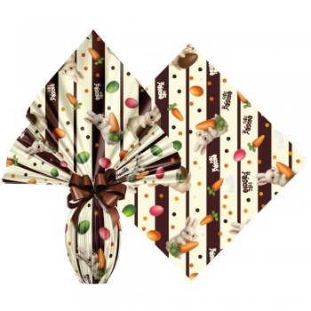 POLI PASCOA METAL COELHO BRULÉE 70cmX90cm 25un