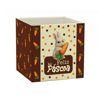 CACHEPOT PAPER POTE 15 QUADRADO COELHO BRULÉE 10un