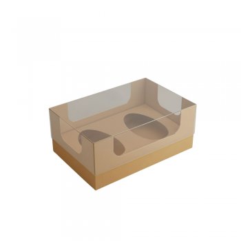 CAIXA DEGUSTAÇÃO ENCANTO 2 OVOS DE 50g KRAFT 11,5cmX7,5cmX5cm 5 PEÇAS .