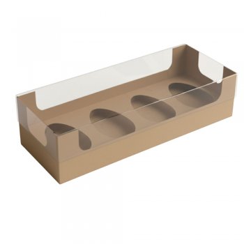 CAIXA DEGUSTAÇÃO ENCANTO 4 OVOS DE 50g KRAFT 21cmX8cmX5cm 10un