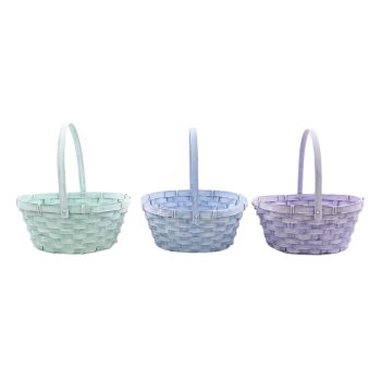 CESTA OVAL TRAMA 2 ALÇAS SORT CLR (CESTARIA) 1095605 27X25CM COM 1 PEÇA 1095605 .