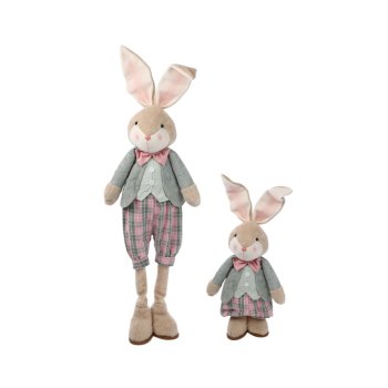 COELHO PERNA RETRÁTIL XADREZ 90-140CM (CRUMBLE) COM 1 PEÇA 1096667 MARROM / VERDE / ROSA