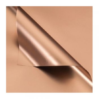 POLI METALIZADO PLATINUM 50mc DUPLA FACE LISO 70cm x 70cm Pacote 20 Folhas ROSÊ GOLD / OURO JCZ003