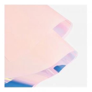 POLI NACARADO PLATINUM 50MC DUPLA FACE LISO 58cm X 58cm PACOTE 20 FOLHAS ROSA/ IRIDESCENTE ZZJM001