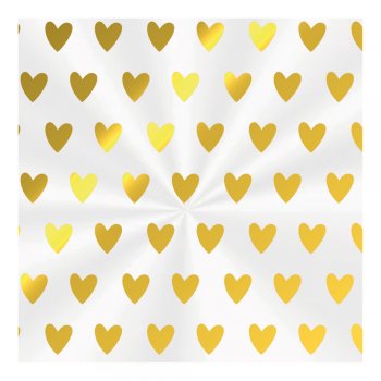 POLI TRANSPARENTE PLATINNUM 50MC DUPLA FACE AMO VOCE METALIZADO 70cmX70cm PCT 20 FOLHAS OURO/OURO
