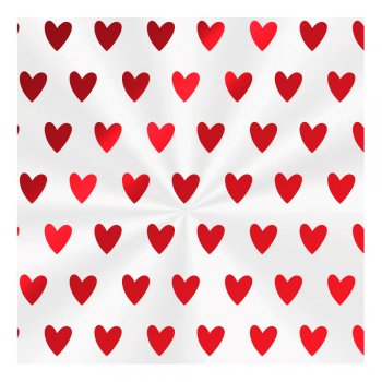 POLI TRANSPARENTE PLATINNUM 50MC DUPLA FACE AMO VOCE METALIZADO 70cm X70cm PACOTE 20 FOLHAS VERMELHO / VERMELHO