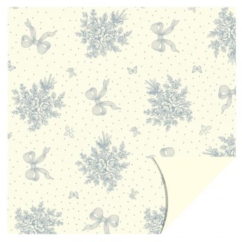 POLI PEROLIZADO ELITE 60mc DUPLA FACE CHARLOTTE 58cm x 58cm Pacote 25 Folhas AZUL