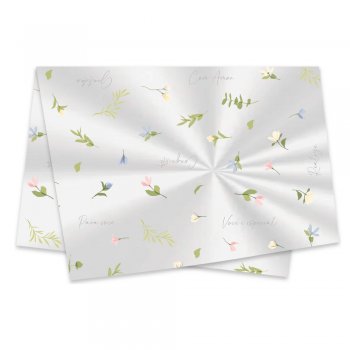 POLI SUJINHO DECORADO JARDIM 49cm x 69cm Pacote 50 Folhas