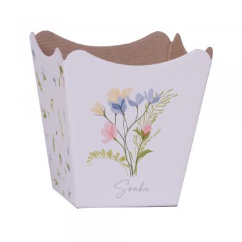 CACHEPOT PAPER HOT STAMPING . JARDIM Pote 15 (16cm x 17cm x 11cm) Pacote 10 Peças .