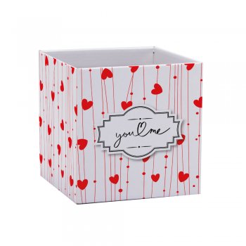 CACHEPOT PAPER HOT STAMPING QUADRADO CD SINTONIA Pote 15 (15cm x 15cm x 15cm) Pacote 10 Peças .