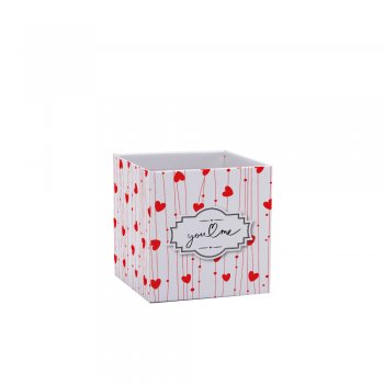 CACHEPOT PAPER HOT STAMPING QUADRADO SINTONIA Pote 6 (6cm x 6cm x 5,5cm) Pacote 10 Peças .