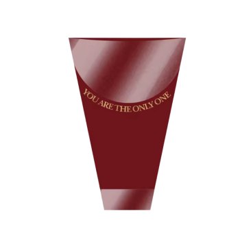 BOUQUET CONE VIVACE ONLY ONE 28cm x 11cm x 41cm Pacote 10 Peças VERMELHO