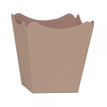 CACHEPOT PAPER . LISO Pote 15 (16cm x 17cm x 11cm) Pacote 10 Peças CAMURÇA