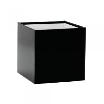 CACHEPOT PAPER QUADRADO LISO Pote 15 (15cm x 15cm x 15cm) Pacote 10 Peças PRETO