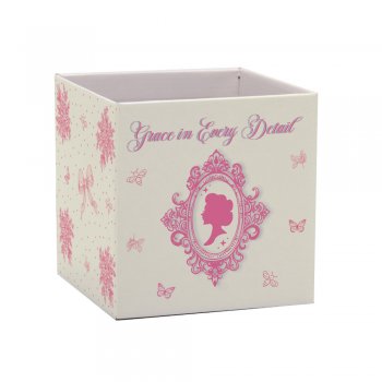 CACHEPOT PAPER QUADRADO CHARLOTTE Pote 15 (15cm x 15cm x 15cm) Pacote 10 Peças ROSÊ