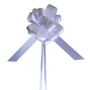 LAÇO FÁCIL CETIM LISO . 30mm x 126cm Pacote 12 Peças BRANCO 01