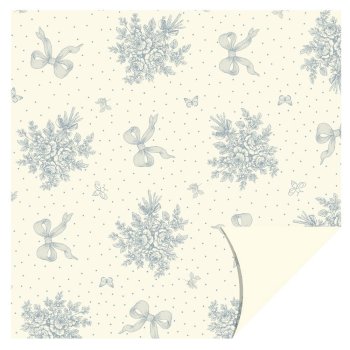 POLI PEROLIZADO ELITE 60mc DUPLA FACE CHARLOTTE 58cm x 58cm Pacote 20 Folhas AZUL