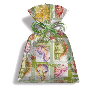 SACO PEROLIZADO PRESENTE DINOBABY 35cm x 59cm Pacote 50 Peças .