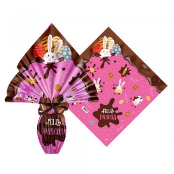 POLI METALIZADO PRATIC CHOCOLATIER 39cm x 39cm Pacote 25 Peças ROSA