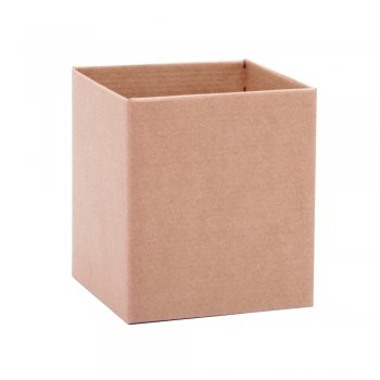 CACHEPOT PAPER QUADRADO LISO Pote 13 (13cm x 13cm x 17cm) Pacote 10 Peças KRAFT