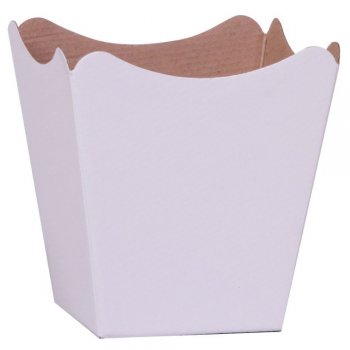 CACHEPOT PAPER . LISO Pote 17 (18,5cm x 12cm x 22,5cm) Pacote 10 Peças BRANCO