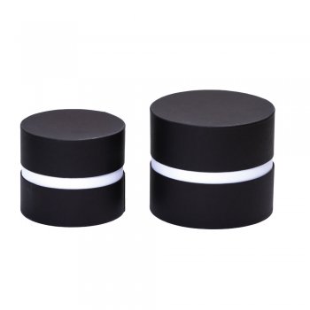 CAIXA FLOR REDONDA RISQUÉ 2 PEÇAS PRETO / BRANCO