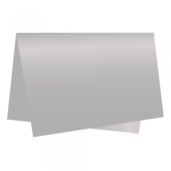 PAPEL DE SEDA METALIZADO . 50cm x 69cm Pacote 50 Peças PRATA