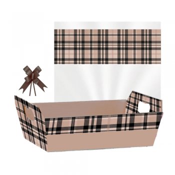 AUTOSSERVIÇO KIT CESTA PAPER GALES Pequena (21,5cm x 8cm x 15cm) Conjunto 3 Peças NUDE